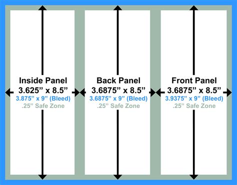 Standard Tri Fold Brochure Dimensions : Cutthroat Printcustom Brochure Printing, 30 tri fold ...