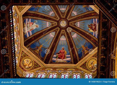 The Ceiling of Catholic Church Stock Image - Image of catholic, paint: 145819623