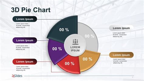 Editable 3D Pie Chart PowerPoint Template