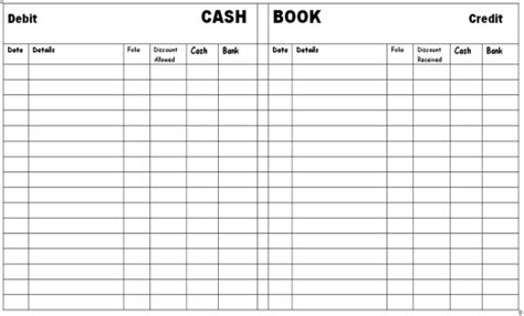 3 Column Cash Book Format - LyricabbMccarthy