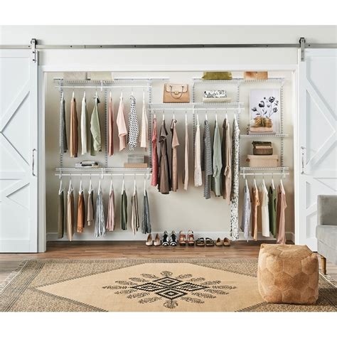 ClosetMaid Shelftrack 7-ft to 10-ft x 59.75-in White Wire Closet Kit at Lowes.com