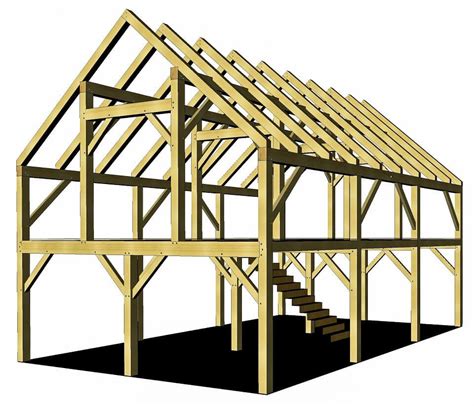 Timber Frame Cabin Plans, Timber Frame Homes, Timber Framing, Timber Frame Garage, Barn House ...