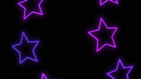 Premium stock video - Purple stars pattern with neon light