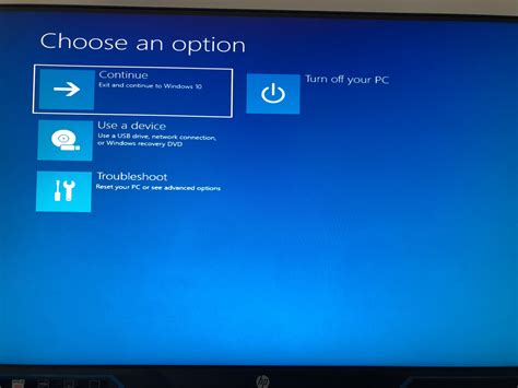 "Choose an option" blue screen at Windows 10 startup - Microsoft Community