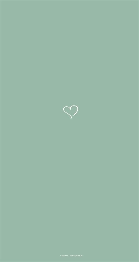 15 Sage Green Minimalist Wallpapers for Phone : Cute Heart I Take You | Wedding Readings ...