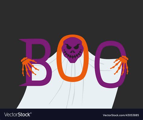 Boo halloween scary ghost design element Vector Image