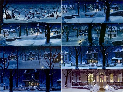 Lady and the Tramp Christmas Time Background Art