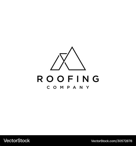 Roofing logo Royalty Free Vector Image - VectorStock