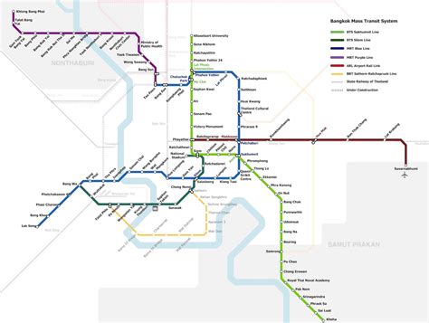 Bangkok Bts And Mrt Map