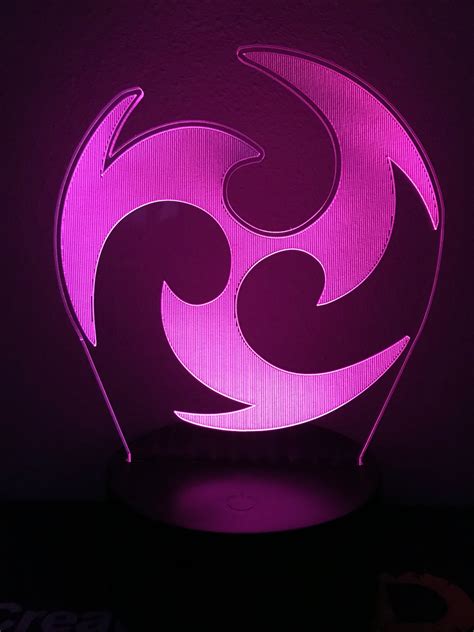 Genshin Impact Electro Element Keqing Razor 7 Color LED Lamp Night Light - Etsy