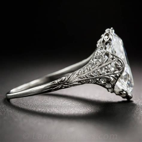 Tiffany & Co. Edwardian 3.14 Carat Marquise Diamond Platinum Ring image 4 | Antique engagement ...