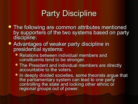 Presidential versus Parliamentary System