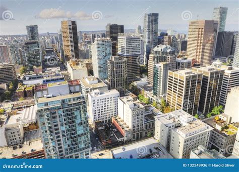 Aerial of the Vancouver, Canada Downtown Stock Photo - Image of white, historic: 132249936