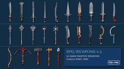 ArtStation - RPG Weapons v.2 | Game Assets