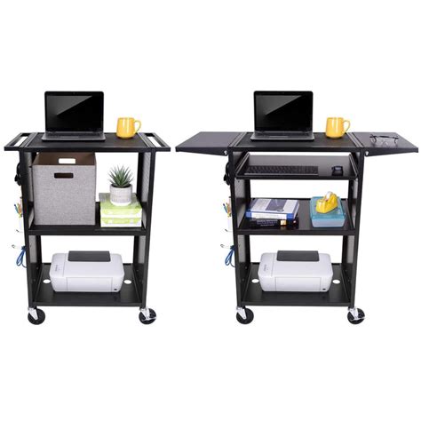 Customizable AV Cart with Cabinet - Mobile Workstation | Stellar Cart by Stand Steady – Stand Steady