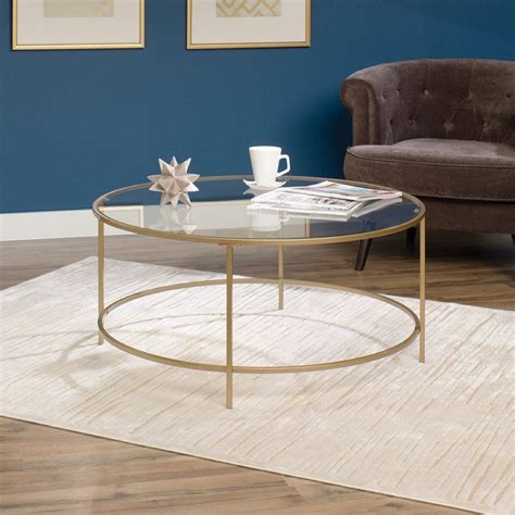 Round Gold Glass Coffee Table Affordable Modern Living Room Furniture Amazon | Interior Design Ideas