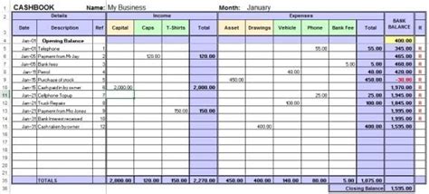 8+ Excel Bookkeeping Templates - Excel Templates