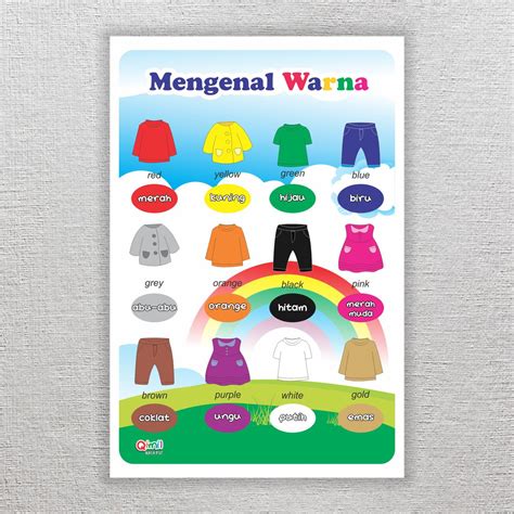 Jual Poster belajar anak TK / PAUD Mengenal Warna/ mainan edukasi Indonesia|Shopee Indonesia