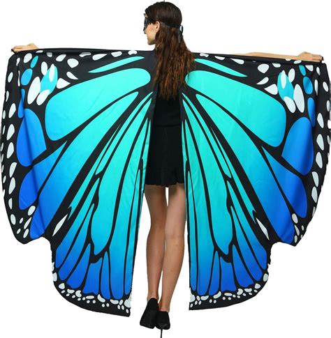 Halloween/Party Butterfly Wings Costumes for Women,Soft Fabric Butterfly Shawl Fairy Ladies ...