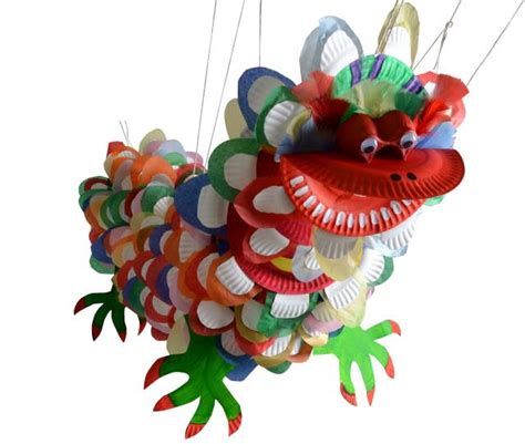 Chinese New Year Crafts - Paper Plate Dragon - Fun Crafts Kids