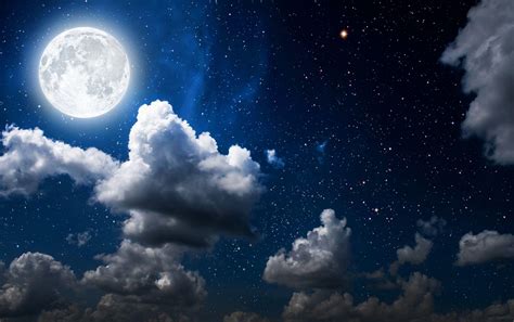 Moon Night Sky Wallpapers - Top Free Moon Night Sky Backgrounds - WallpaperAccess