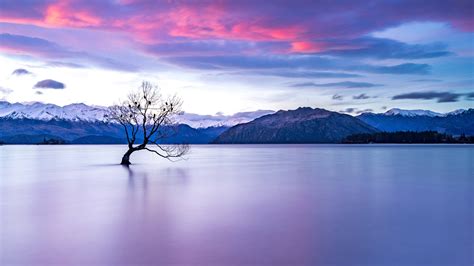 Download Lake Wanaka New Zealand Pretty Landscape Wallpaper | Wallpapers.com