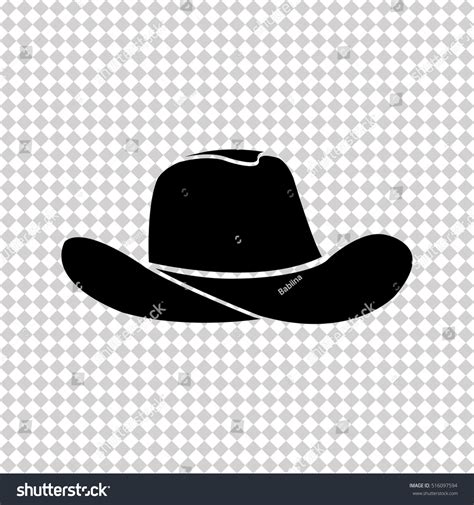 Cowboy Hat Black Vector Icon Stock Vector 516097594 - Shutterstock