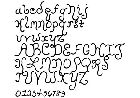 Curly handwriting font free download