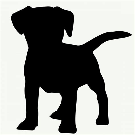 Amazon.com: Wallmonkeys WM368728 Dog Silhouette on White Background Peel and Stick Wall Decals ...