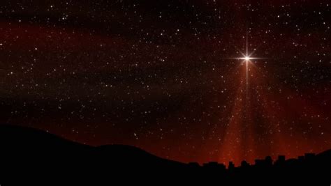 Seamless Loop Features The Bethlehem Christmas Nativity Star With Hundreds Of Twinkling Stars In ...