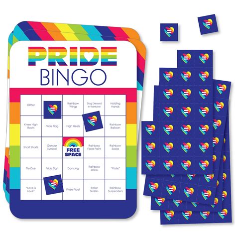 Love is Love Bar Bingo Cards and Markers Pride Rainbow Party Shaped Bingo Game Set of 18 - Etsy