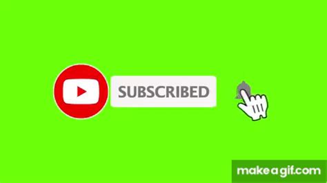 Green Screen Subscribe Button Gif