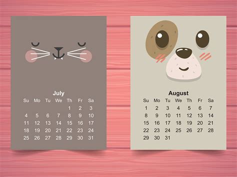 Calendar Design 2021 | Cute Face Animal on Behance