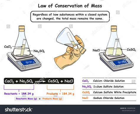 Law Conservation Mass Infographic Diagram Showing Stock Vector (Royalty Free) 1068495038 ...