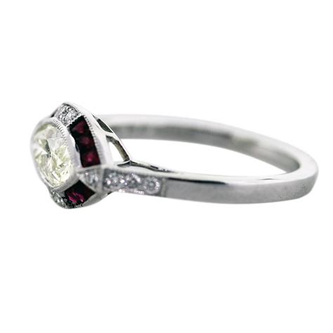 Yellow Marquise Cut Diamond Platinum Ruby Engagement Ring-Boca Raton