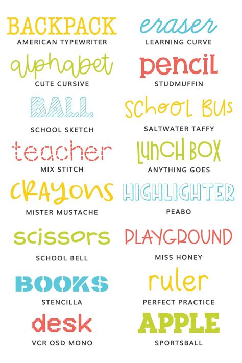 Cheap and Free School Fonts for Cutting Machines - Hey, Let's Make Stuff