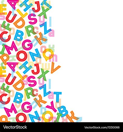 Colorful alphabet background Royalty Free Vector Image