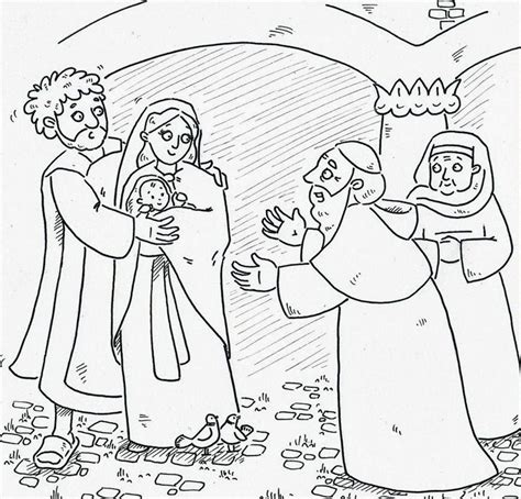 Simeon and anna coloring page – Artofit