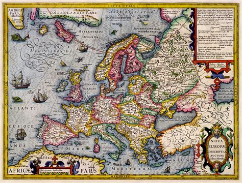 Mapa - Mapa Antiguo de Europa de Finales del Siglo XVI [Old map of Europe from the late sixteenth]