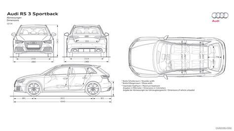 Audi RS3 Sportback | 2016MY | Dimensions