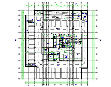 Bank floor plan architecture Design - Cadbull