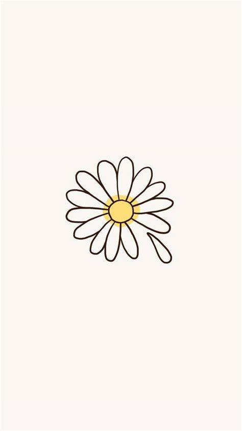 Download Aesthetic Minimalist Daisy Art Wallpaper | Wallpapers.com