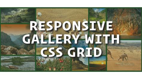 Responsive Gallery with CSS Grid / How to create CSS Grid Gallery - YouTube