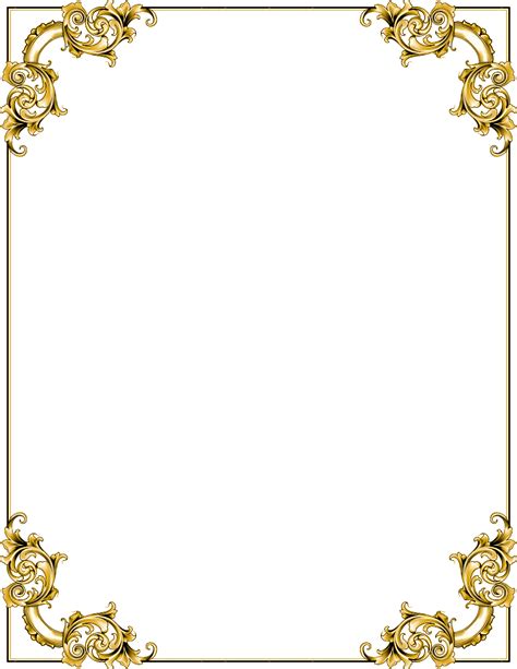 Gold Border Frame Transparent Image Transparent HQ PNG Download | FreePNGimg