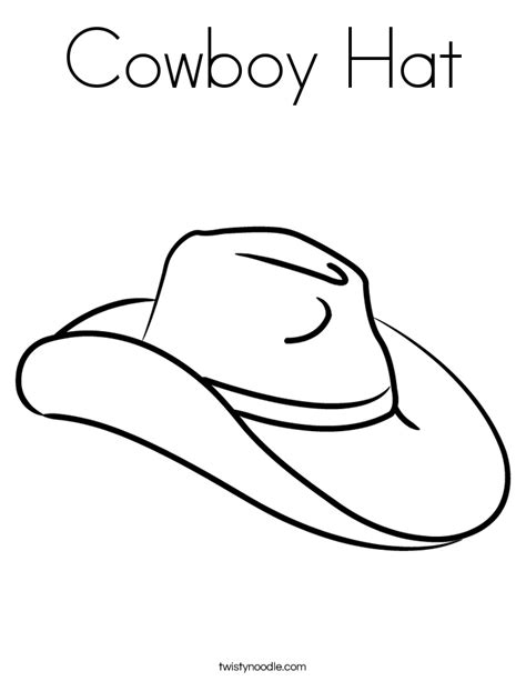 Cowboy Hat Coloring Page - Twisty Noodle