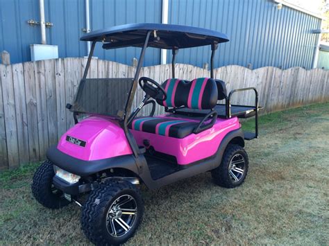 Pink Club Car Precedent Golf Cart - Custom Golf Carts Columbia | Sales, Services & Parts