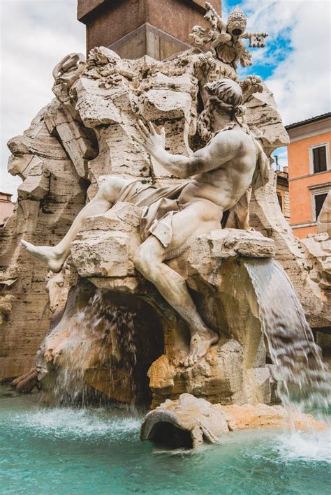 Fountain Of The Four Rivers, Rome Italy Stock Photo - Image of obelisk, tourism: 20619386