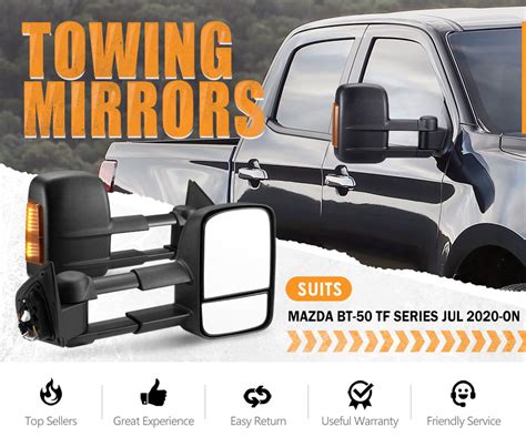 San Hima Extendable Towing Mirrors For Mazda BT50 BT-50 TF Series – Vicoffroad Australia