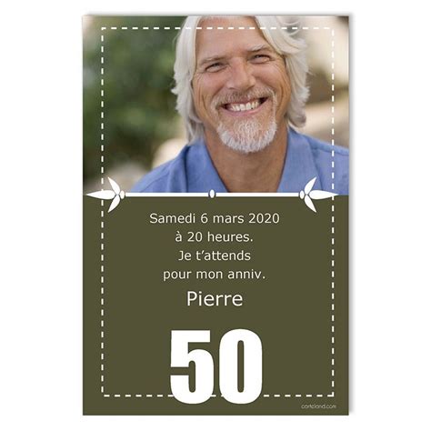 Carte D Invitation Anniversaire 50 Ans Humoristique Gratuite à Imprimer