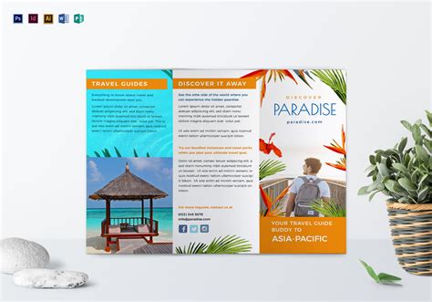 Travel Tri Fold Brochure Design Template in PSD, Word, Publisher, Illustrator, InDesign